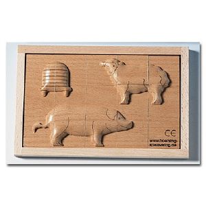 Puzzle en relief mouton/cochon