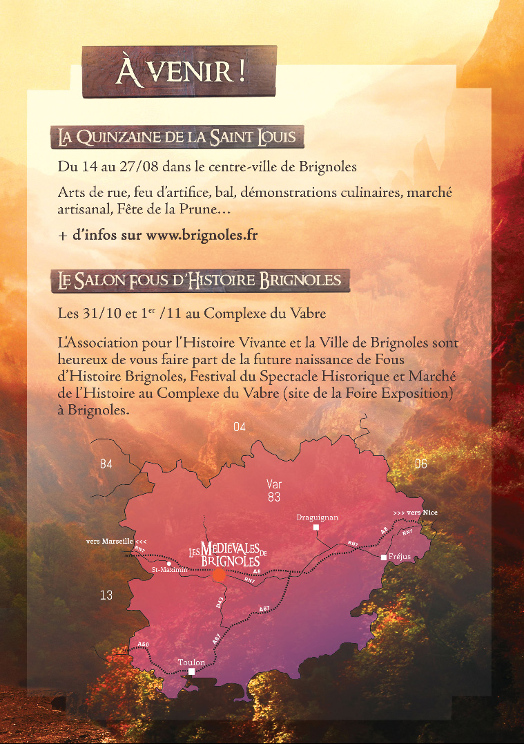 Fte médievale Brigoles 2015 programme 1